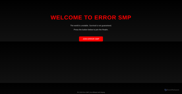 Security scan screenshot of https://errorsmp-wttwzigup7.edgeone.app/