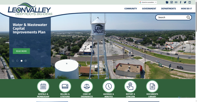 Security scan screenshot of https://www.leonvalleytexas.gov/
