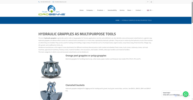 Security scan screenshot of https://www.idrobenne.com/hydraulic-grapples