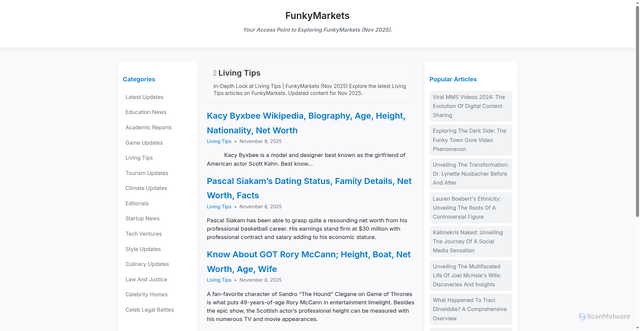Security scan screenshot of https://showtime-gsl16g.pages.dev/category/living-tips/index.html