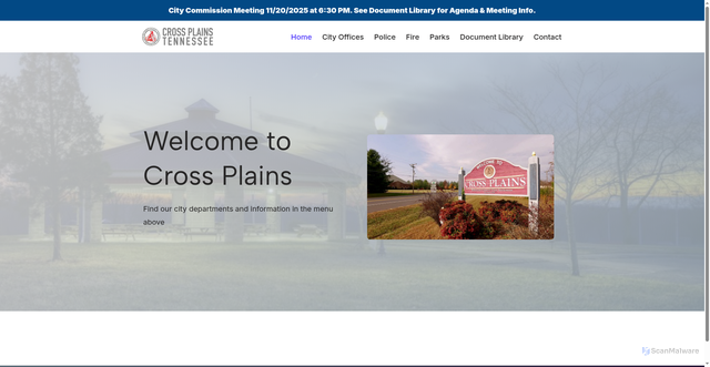Security scan screenshot of https://crossplainstn.gov/