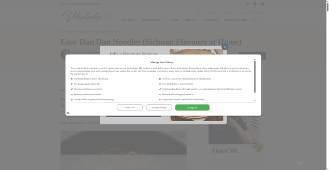 Security scan screenshot of https://vikalinka.com/easy-dan-dan-noodles/