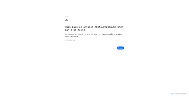 Security scan screenshot of https://zalo-oa-article-photo.zedcdn.me
