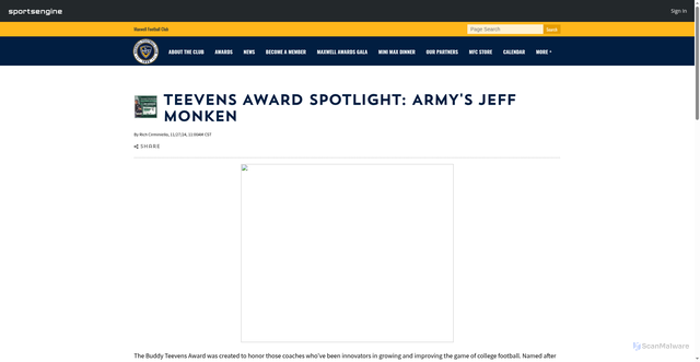 Security scan screenshot of https://www.maxwellfootballclub.org/news_article/show/1324773