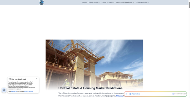 Security scan screenshot of https://gordcollins.com/real-estate/us-housing-market-forecast/