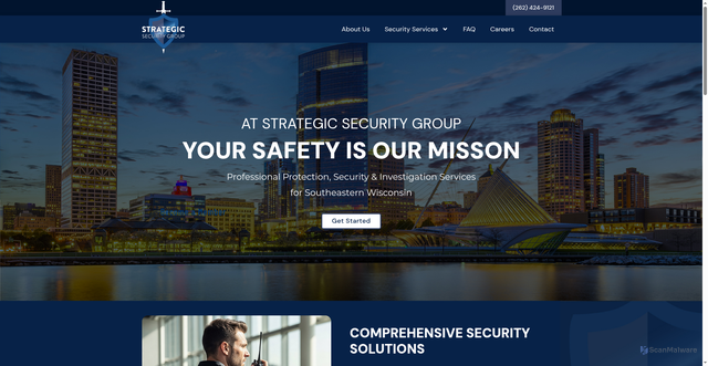 Security scan screenshot of http://strategicsecurity1.com/