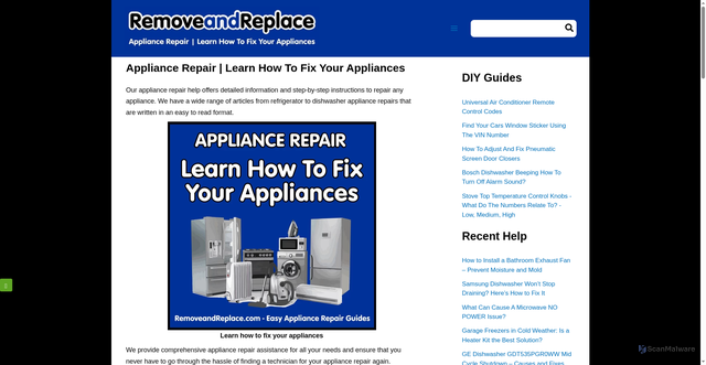 Security scan screenshot of https://removeandreplace.com