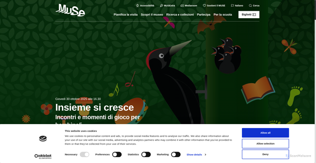Security scan screenshot of https://www.muse.it/