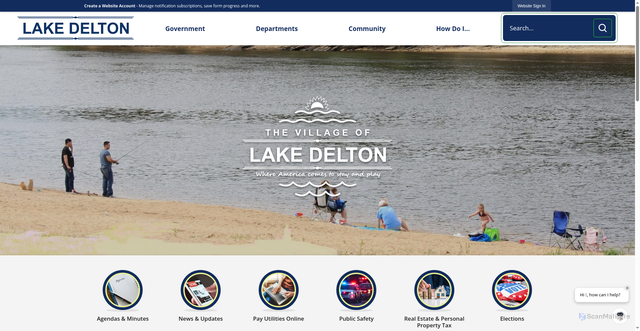 Security scan screenshot of https://lakedeltonwi.gov/