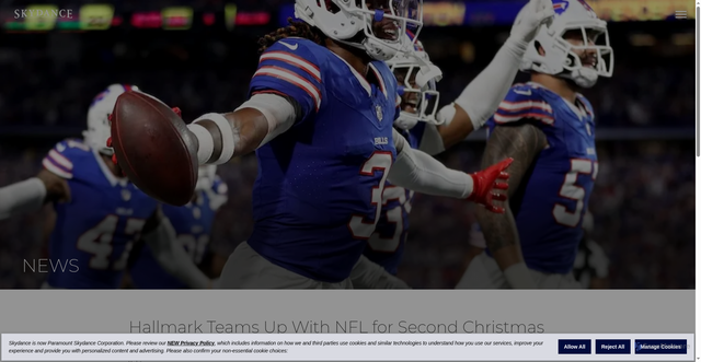 Security scan screenshot of https://skydance.com/news/hallmark-teams-up-with-nfl-for-second-christmas-movie-holiday-touchdown-a-bills-love-story/