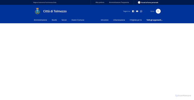 Security scan screenshot of https://www.comune.tolmezzo.ud.it/