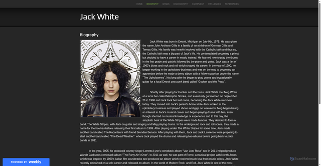 Security scan screenshot of https://jaackwhite.weebly.com/biography.html
