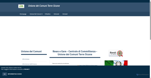 Security scan screenshot of https://unionecomuniterresicane.it/