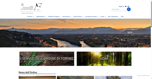 Security scan screenshot of https://ordinetorino.conaf.it/