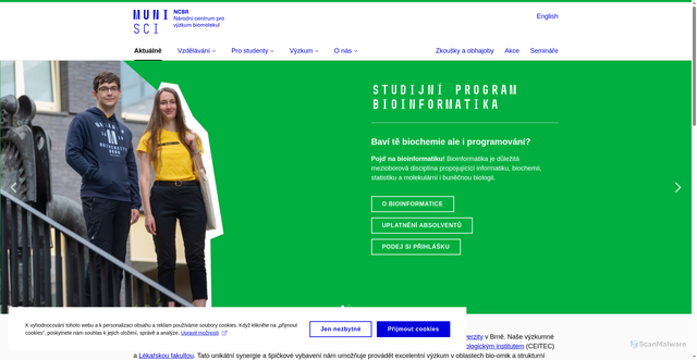 Security scan screenshot of https://ncbr.muni.cz
