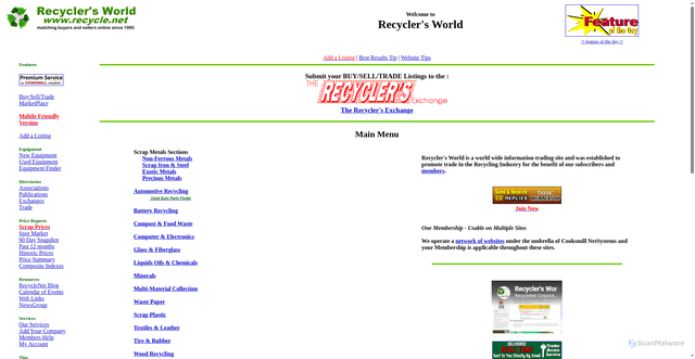 Security scan screenshot of https://www.recycle.net
