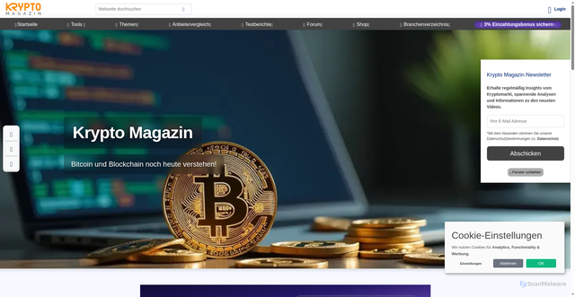 Security scan screenshot of https://krypto-magazin.de
