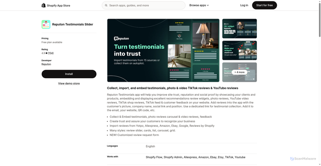 Security scan screenshot of https://cdn.tmnls.reputon.com