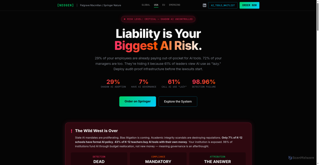 Security scan screenshot of http://aiedsynergy.pages.dev/