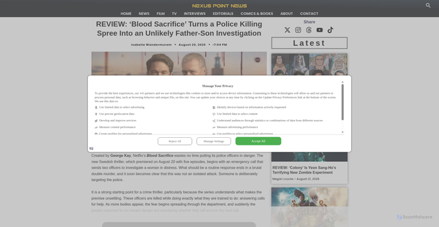 Security scan screenshot of ads.adthrive.com