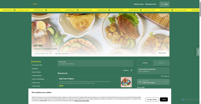 Security scan screenshot of http://jah-jah.co.uk/