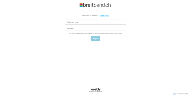 Security scan screenshot of https://httpswebmailbreitbandch.weeblysite.com/