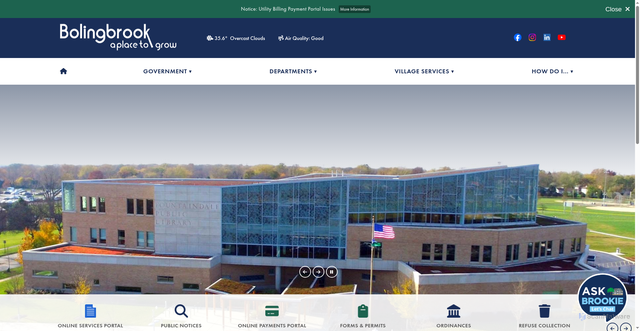 Security scan screenshot of https://www.bolingbrook.gov/
