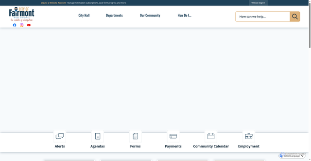 Security scan screenshot of https://fairmontwv.gov/