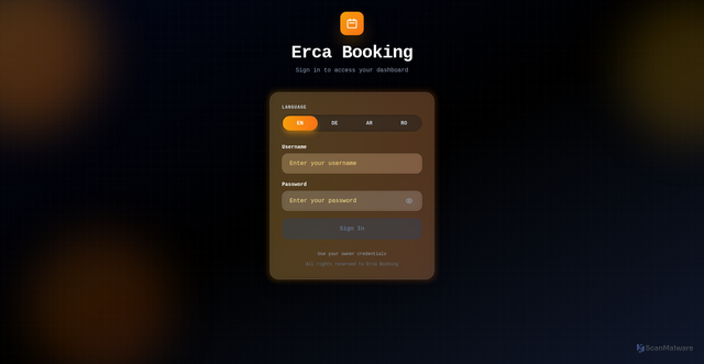Security scan screenshot of https://www.ercabooking.com/