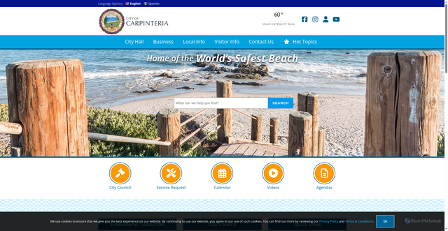 Security scan screenshot of https://carpinteriaca.gov/