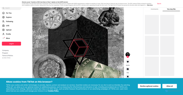 Security scan screenshot of https://vt.tiktok.com/ZS9c687pa/
