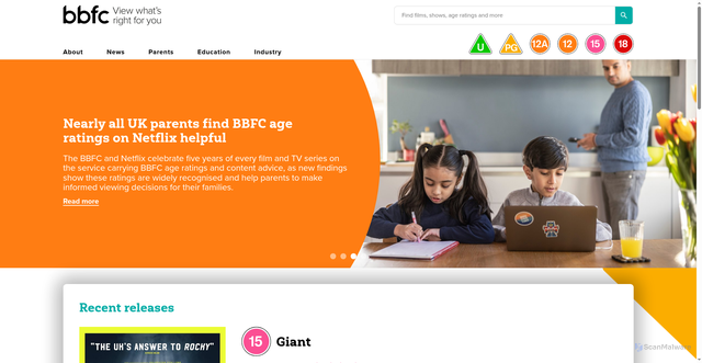 Security scan screenshot of https://www.bbfc.co.uk/