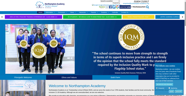 Security scan screenshot of http://www.northampton-academy.org