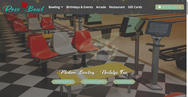 Security scan screenshot of https://rosecitybowl.com/