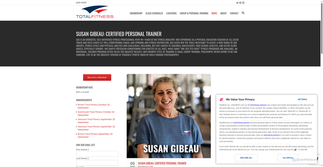 Security scan screenshot of https://totalfitnessclubs.com/trainer-skill/sports-specific-training/