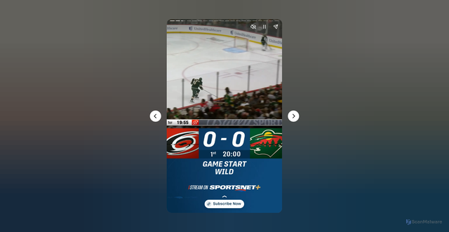 Security scan screenshot of https://stories.sportsnet.ca/games/267414-20240228-Carolina-Hurricanes-at-Minnesota-Wild.html