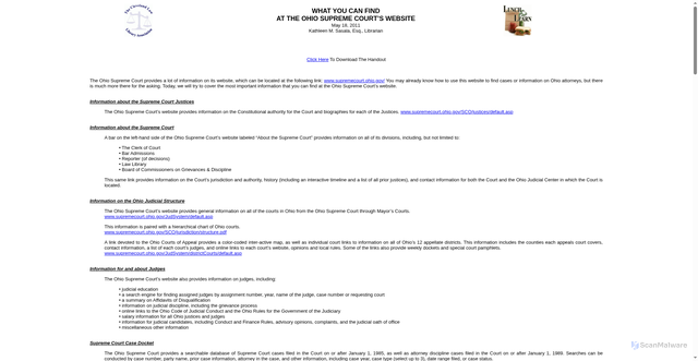 Security scan screenshot of https://clevelandlawlibrary.org/public/misc/Supreme%20Court%20Website.html