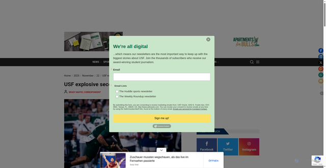 Security scan screenshot of https://www.usforacle.com/2025/11/22/uab-football-usf-byrum-brown/