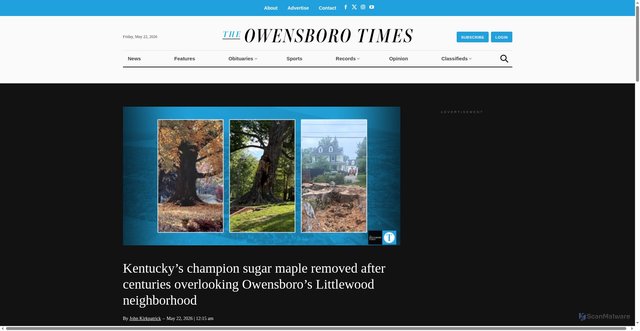 Security scan screenshot of https://www.owensborotimes.com/