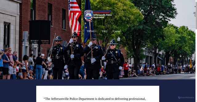 Security scan screenshot of https://www.jeffersonvillepdin.gov/