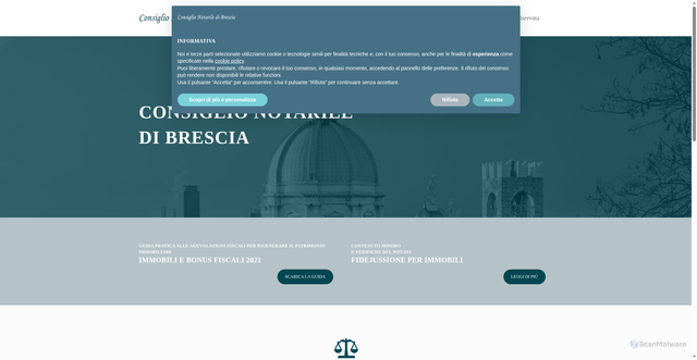 Security scan screenshot of https://www.notariato.brescia.it/