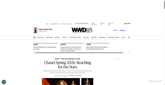 Security scan screenshot of https://wwd.com/runway/spring-2026/paris/chanel/review/