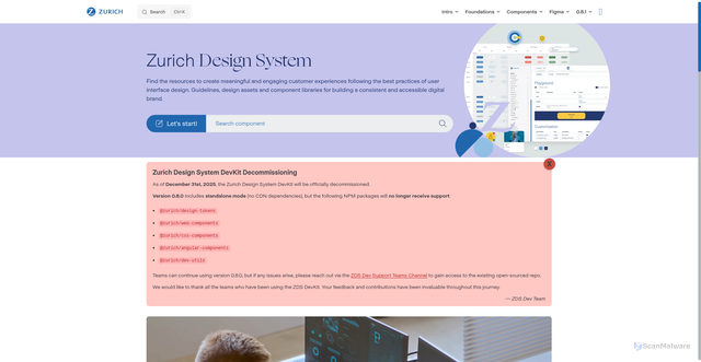 Security scan screenshot of https://zds.zurich.com