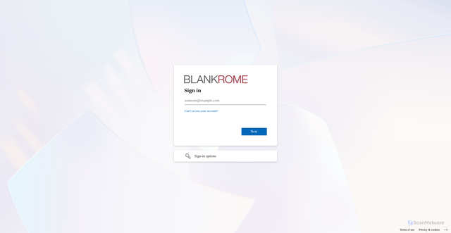 Security scan screenshot of https://blankrome.cloudimanage.com