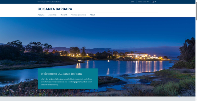 Security scan screenshot of https://www.ucsb.edu/