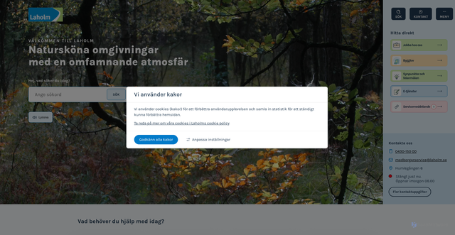 Security scan screenshot of https://www.laholm.se/