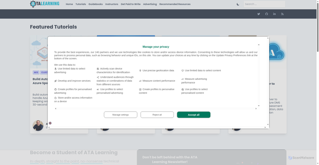 Security scan screenshot of https://adamtheautomator.com