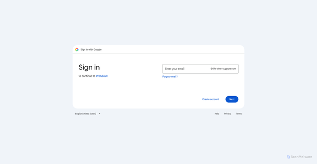 Security scan screenshot of http://prescout.pages.dev/