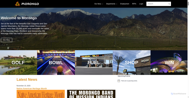 Security scan screenshot of https://morongonation.org/