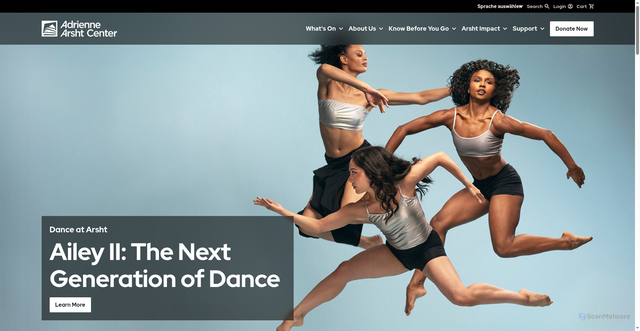 Security scan screenshot of https://www.arshtcenter.org